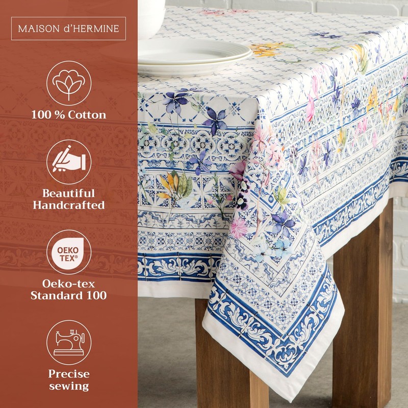 Table Cloth Rectangle Table 100 Cotton 60 X 90 Inches Tablecloth Reusable Decor gallery