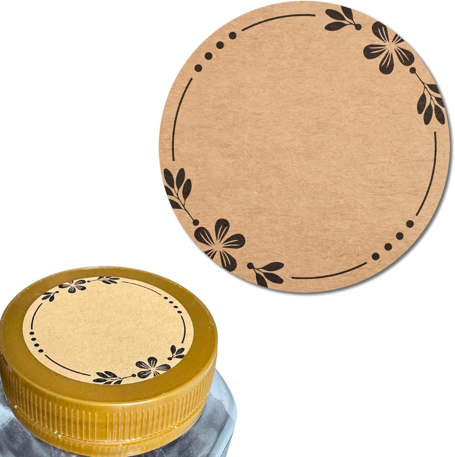 300 Pieces 2 Canning Labels For Mason Jars Brown Kraft Jar Stickers To Write On gallery
