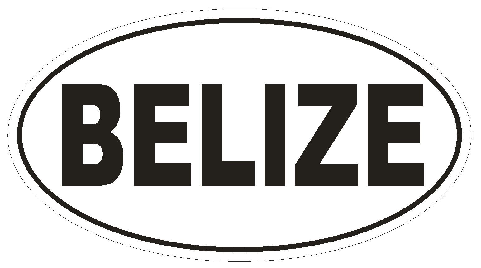BELIZE Oval Bumper Sticker or Helmet Sticker D2135 Country Euro oval gallery