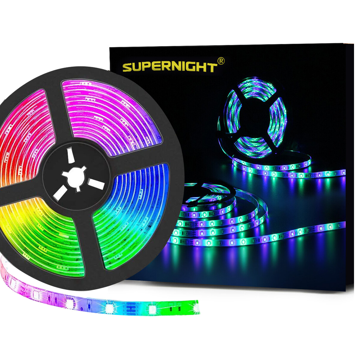 LED Strip Lights 3528 RGB 16.4ft Waterproof Rope Lights 300leds Led Tape Lights gallery