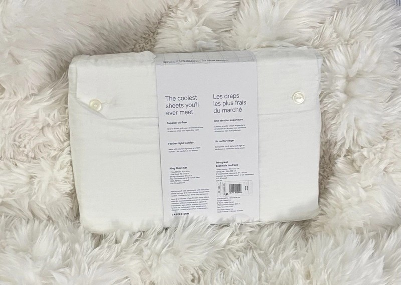 Casper Hyperlite Cooling Grid Weave 100% Lyocell WHITE 4pc KING Sheet Set NWT! gallery
