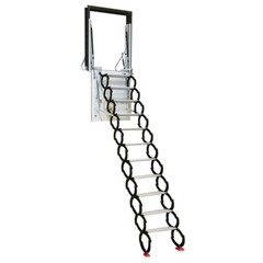 Attic Ladder Attic Pull Down Side-Mounted Loft Wall Ladder Access Stairs Al-Mg F
