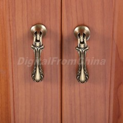 Antique Bronze Drop Ring Door Pull Handle Drawer Kitchen Cabinet Cupboard Knob