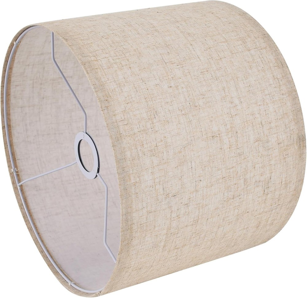 Beige Linen Drum 13x13x10in Lamp Replacement Shade