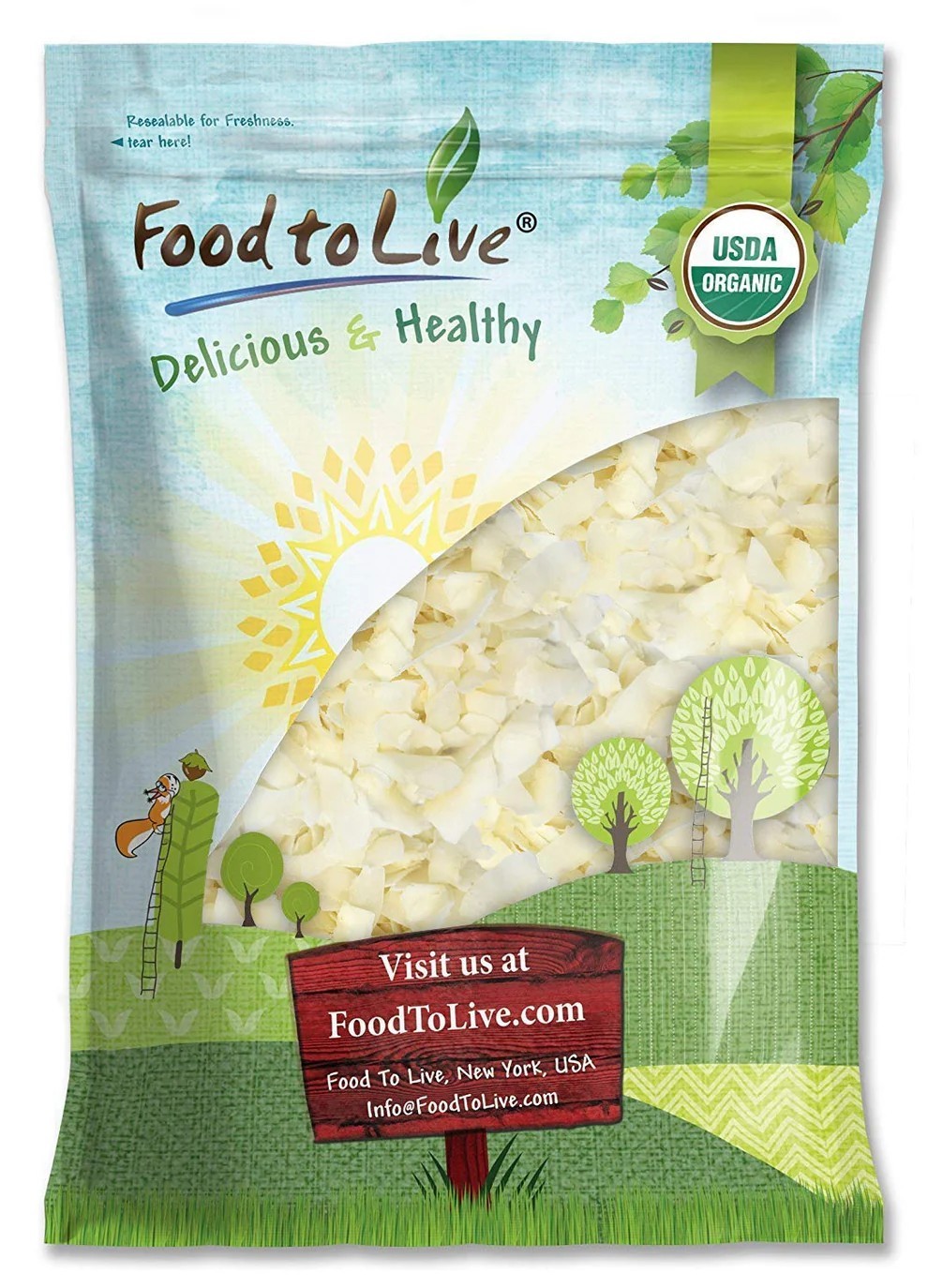 Organic Coconut Chips (Non-GMO, Raw, Desiccated, Unsweetened, Kosher, Bulk) gallery