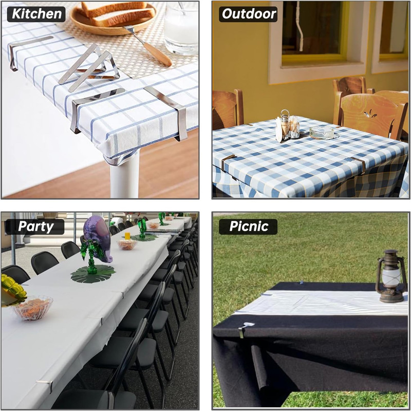 Tablecloth Clips 32 Pack Picnic Table Clips, Stainless Steel Table Cloth Holder gallery