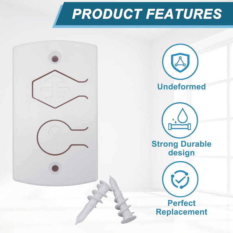 White Two Button Cover Plate, inside Control Unit, for Wayne Dalton Garage Door gallery