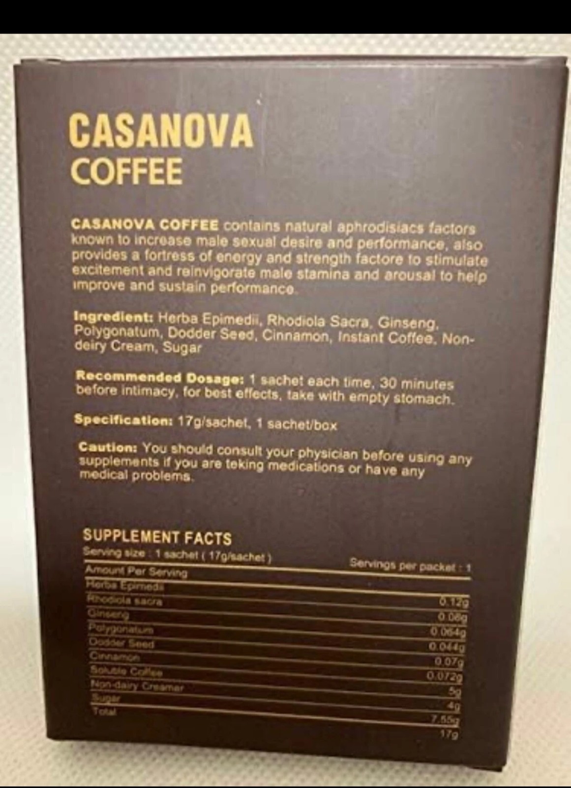 2 Packs + $10 BONUS! Casanova Coffee Male Sexual Stimulant Enhancement Stamina gallery