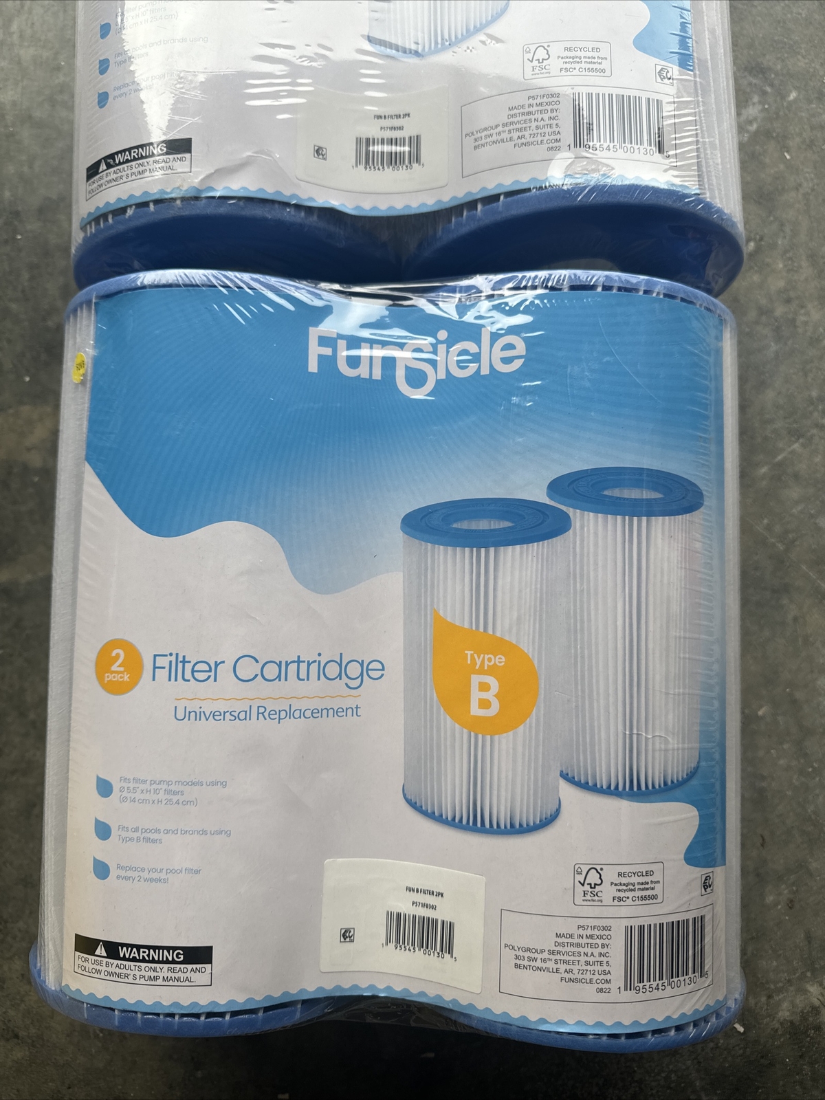 New Funsicle Pool Filter Cartridges 4-Pack TYPE B Universal Replacement gallery