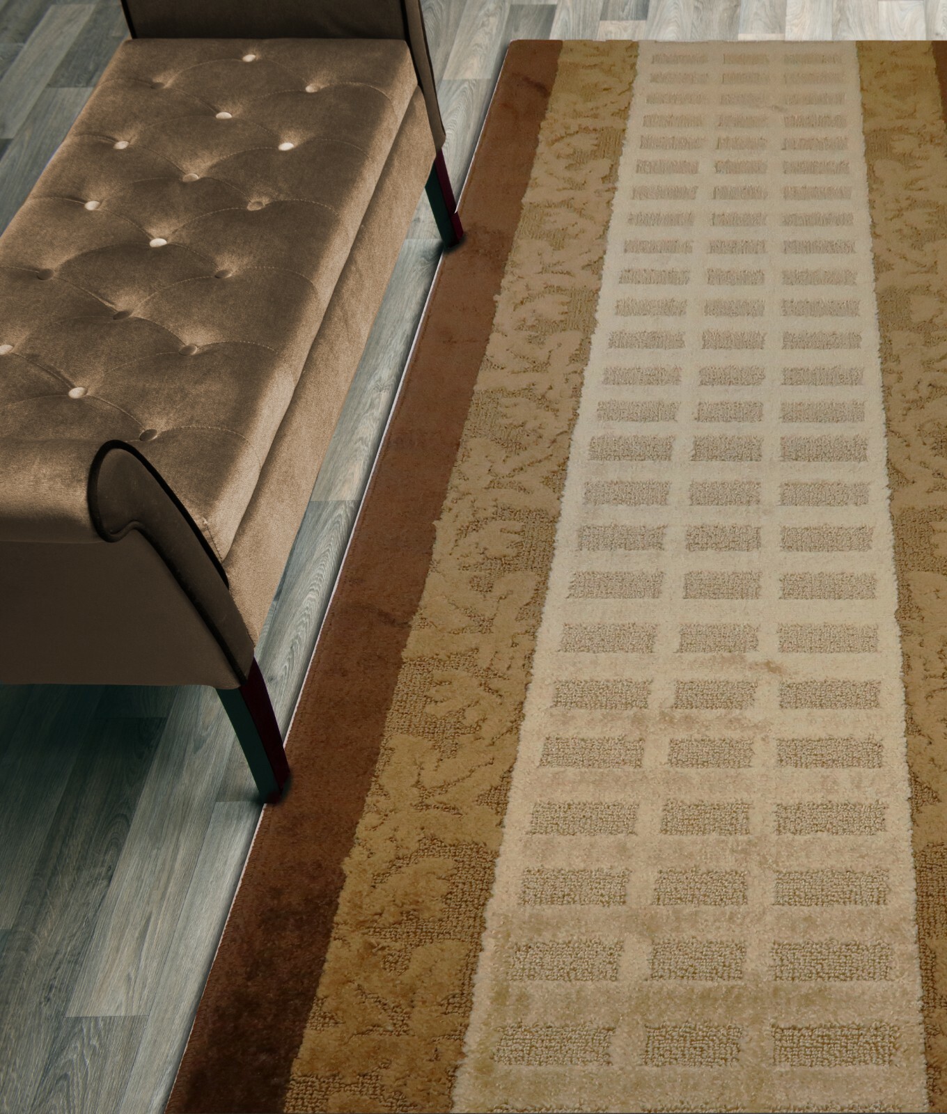 Custom Size Hallway Runner Rug, Slip Resistant, 26 Wide X Your Choice of Length gallery