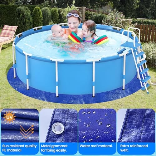 Pool Pads for Above Ground Pool, Pool Mat Tarp for Under Pool Ground Cloth 18FT gallery
