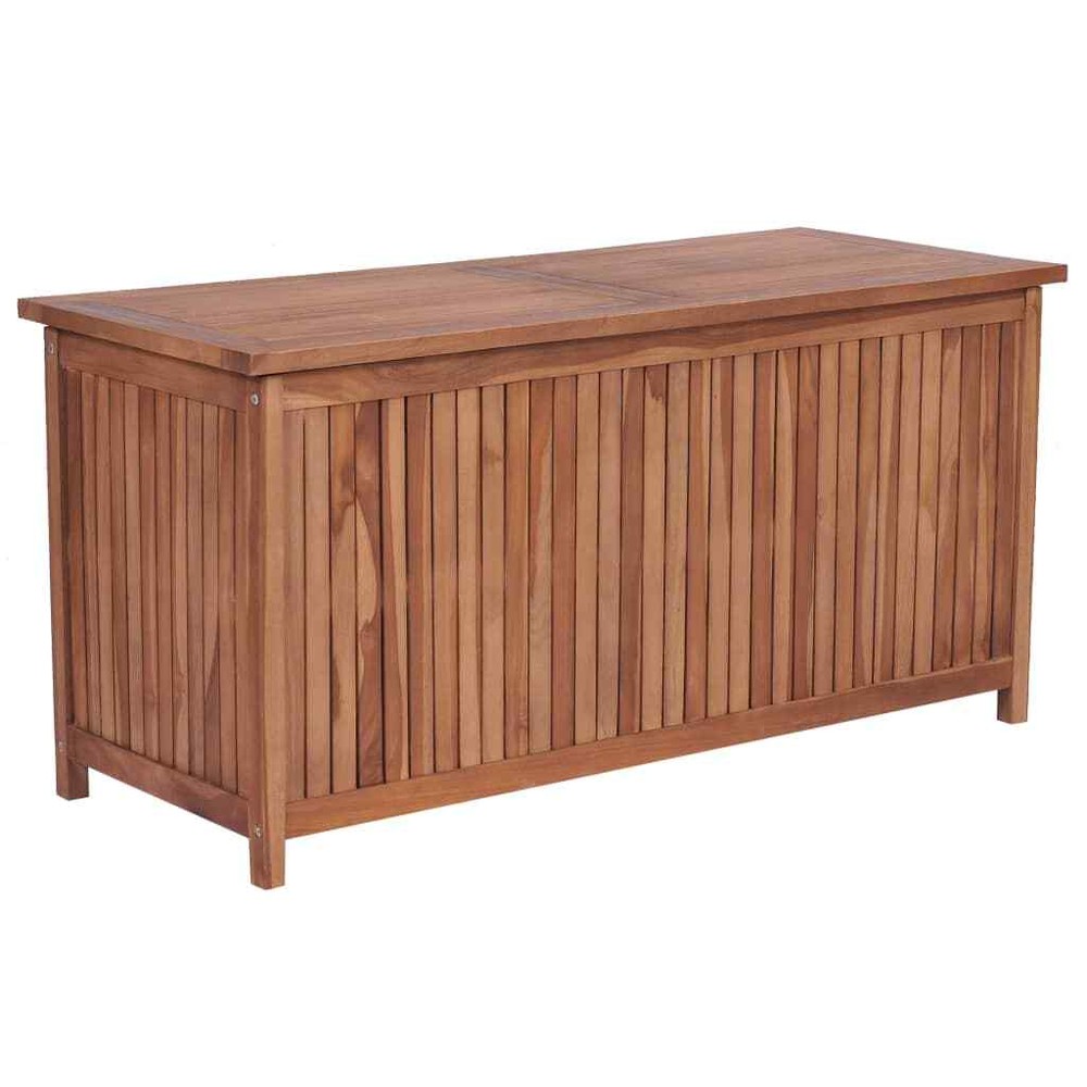 Patio Storage Box Deck Box Garden Outdoor Cabinet Chest Solid Wood Teak vidaXL