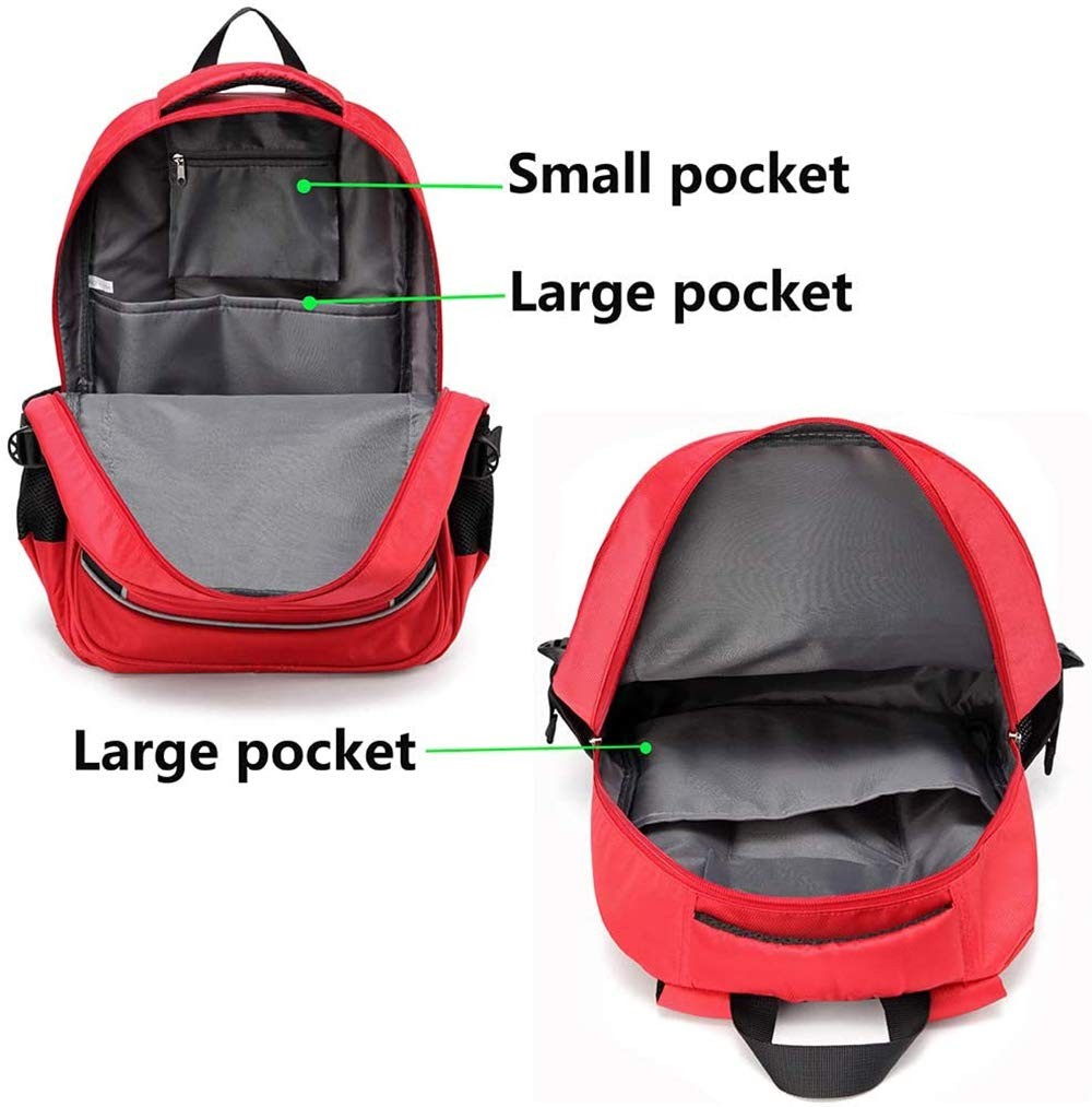 First Aid Bag Empty Red Bag First Responder Trauma Backpacks Multi-Pocket Tra... 3