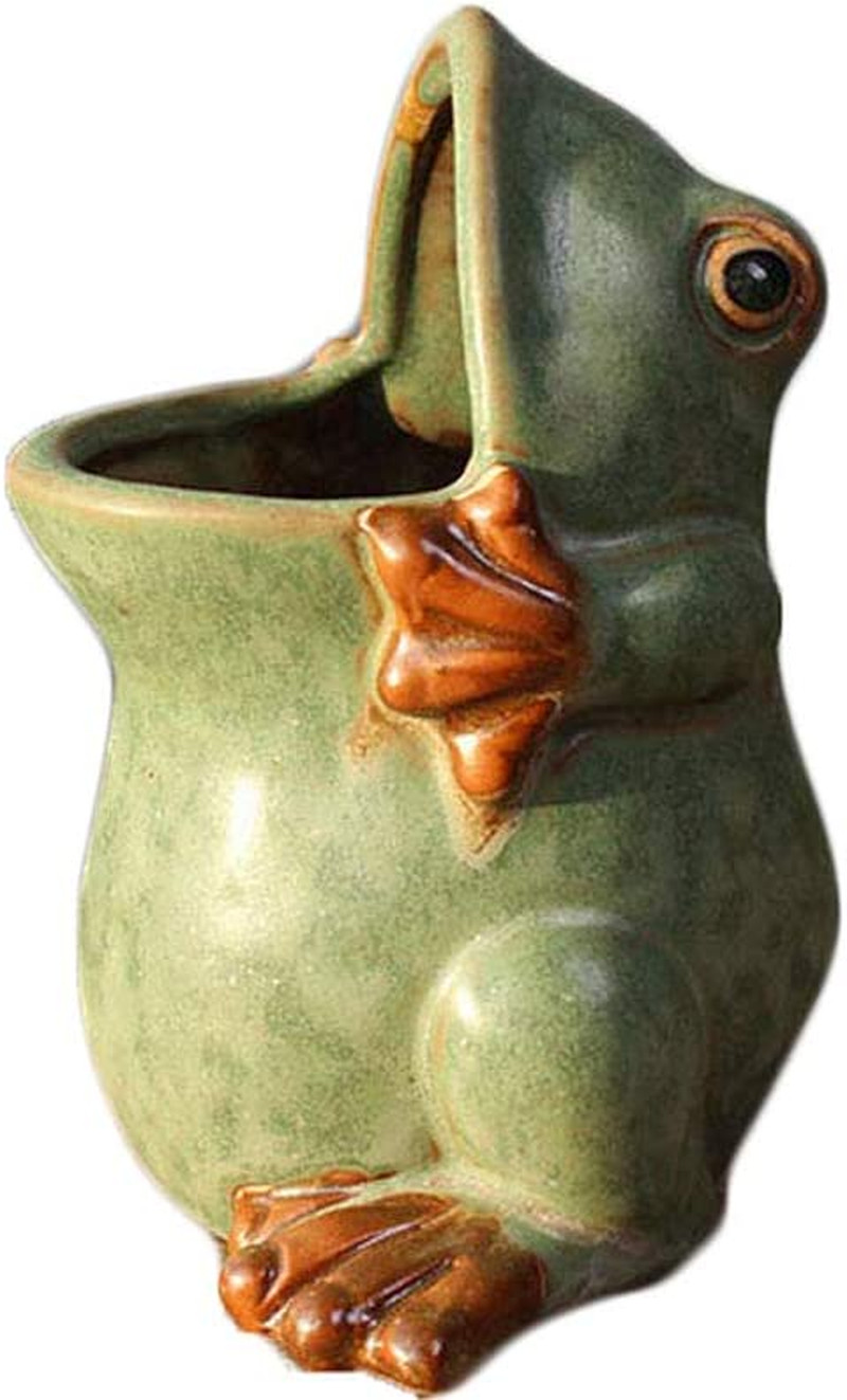 Ceramic Frog Shaped Plant Pot/Bonsai Pot/Flower Pot/Succulent Planter/... gallery