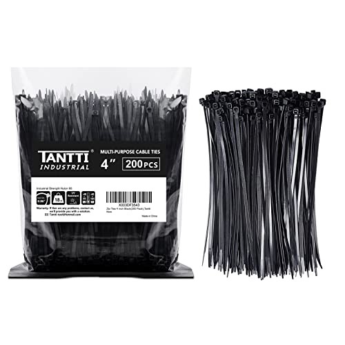 Zip Ties 4 inch (200 Pack), Small Zip Ties with 18 lb Tensile 4" (200 Pack) gallery