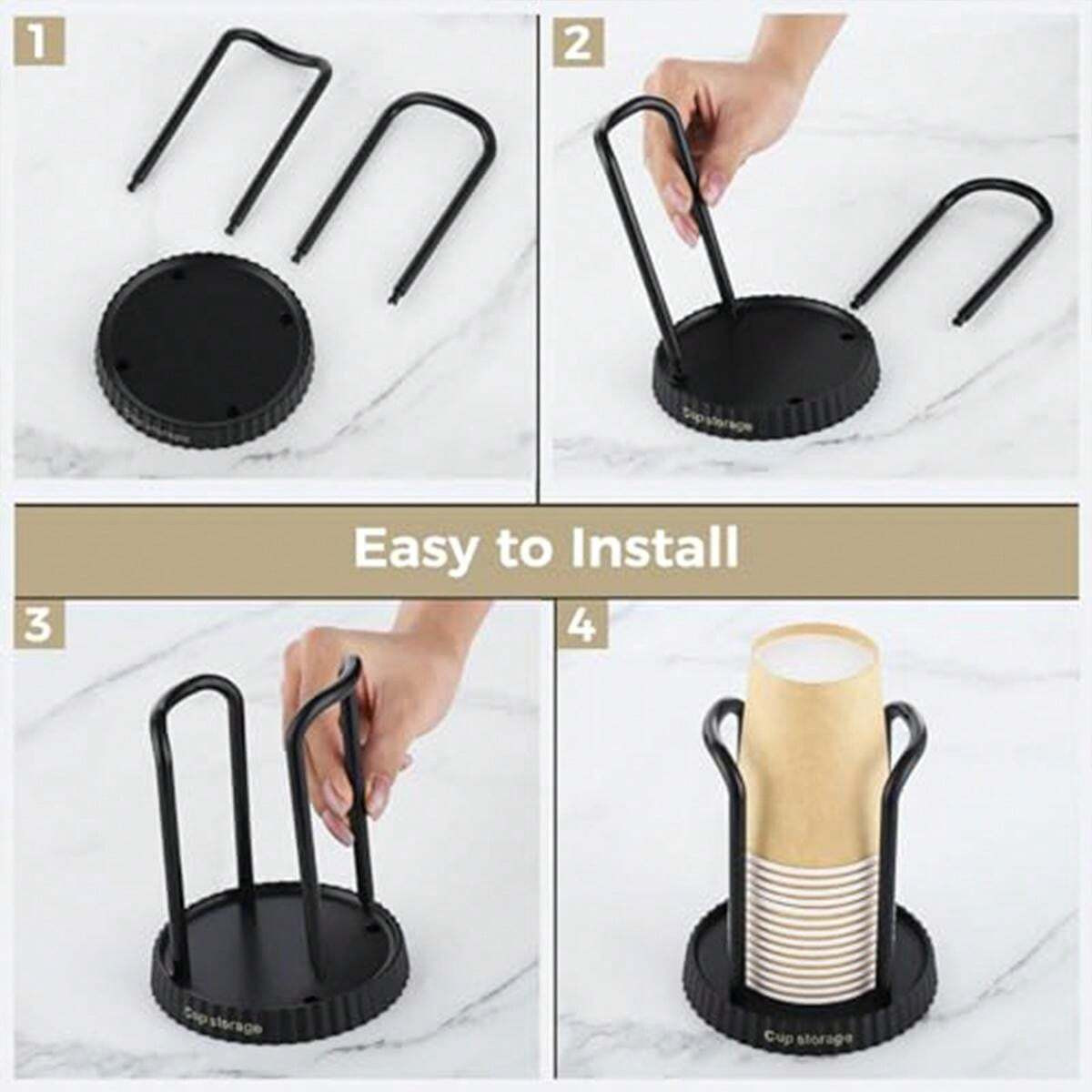 1pk Cup Storage Rack Multi-Use Paper Cup Holder Houshold Coffee Tea Cup Supplies gallery