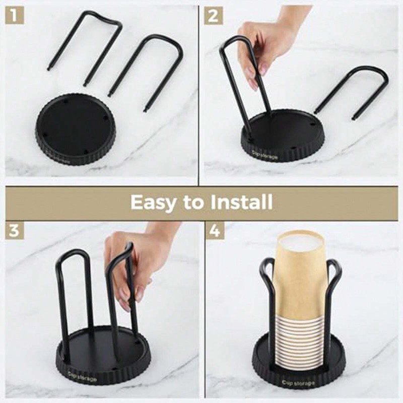 1pk Cup Storage Rack Multi-Use Paper Cup Holder Houshold Coffee Tea Cup Supplies gallery