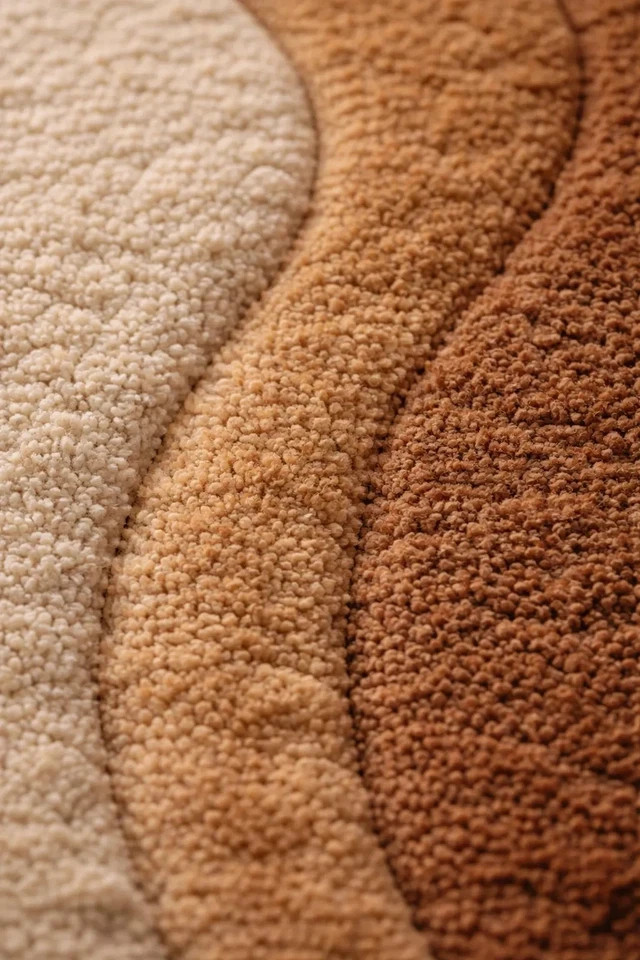 Hand-tufted Wool Rug: Modern Retro Abstract Handmade Living Room Carpet gallery