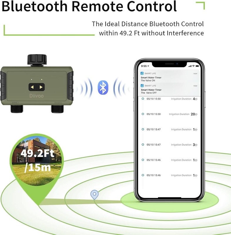 Sprinkler Timer 2Zone Bluetooth Water Timer for Garden Hose Outdoor Programmable gallery