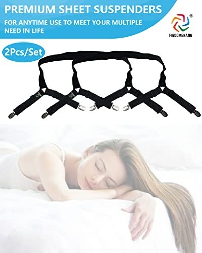 Bed Sheet Holder Straps Adjustable Sheet Stays Keepers With Elastic Bands gallery