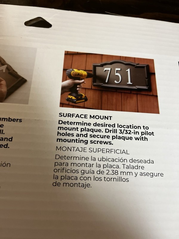Universal Mount Address Plaque Reliabilt Bronze 5518220 gallery