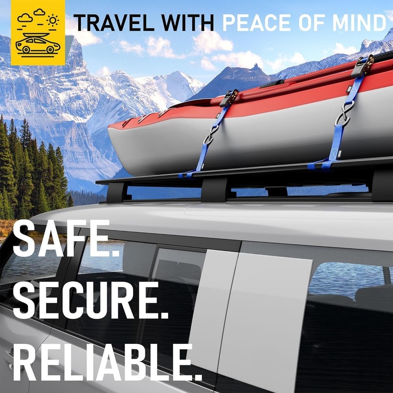 Soft Loop Tie Down Straps - 1,500 Load Capacity & 4,500 Lbs Breaking Strength - gallery