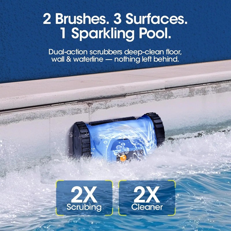 Seauto SAT20P Cordless Robotic Pool Cleaner Pool Vacuum Wall/ Waterline Cleaning gallery