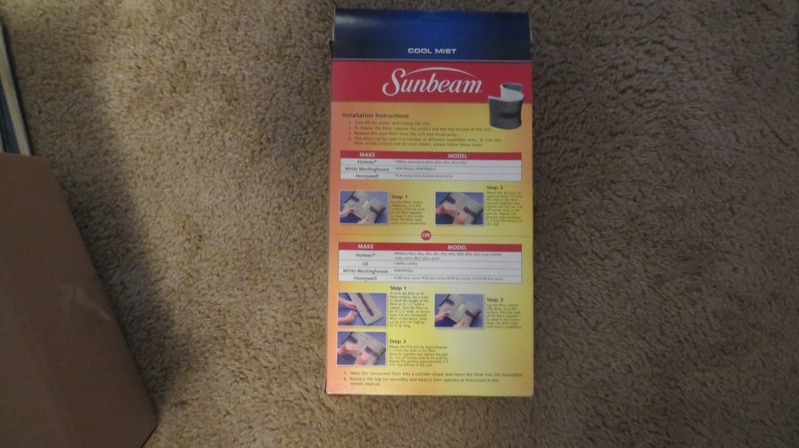 NEW Sunbeam Cool Mist Universal Humidifier Filter (Model SFU003PDQ-UM) gallery