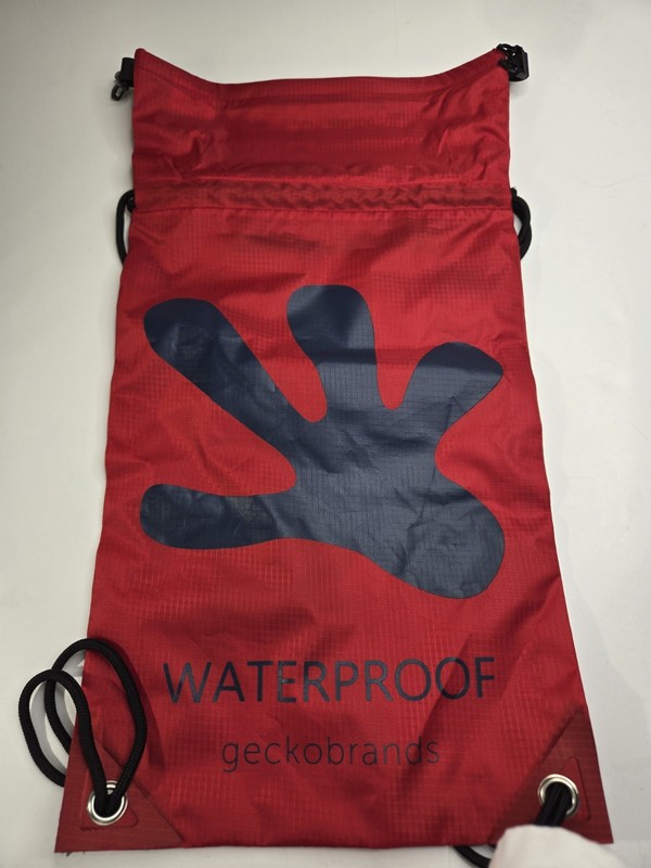 Geckobrands Waterproof Lightweight 10L Red Camping Backpack