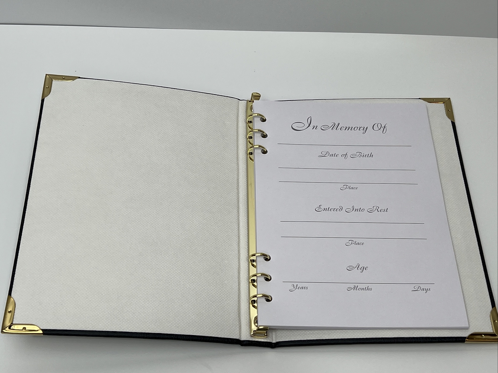 In Memory Funeral Guest Book Condolence Book Life Memory Blue 10" x 7.5" gallery