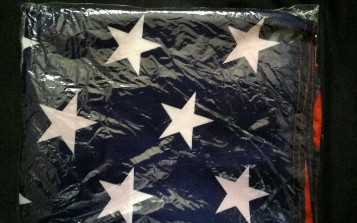 American Flag Polyester Metal grommets 35 X 61 inches screen print new gallery