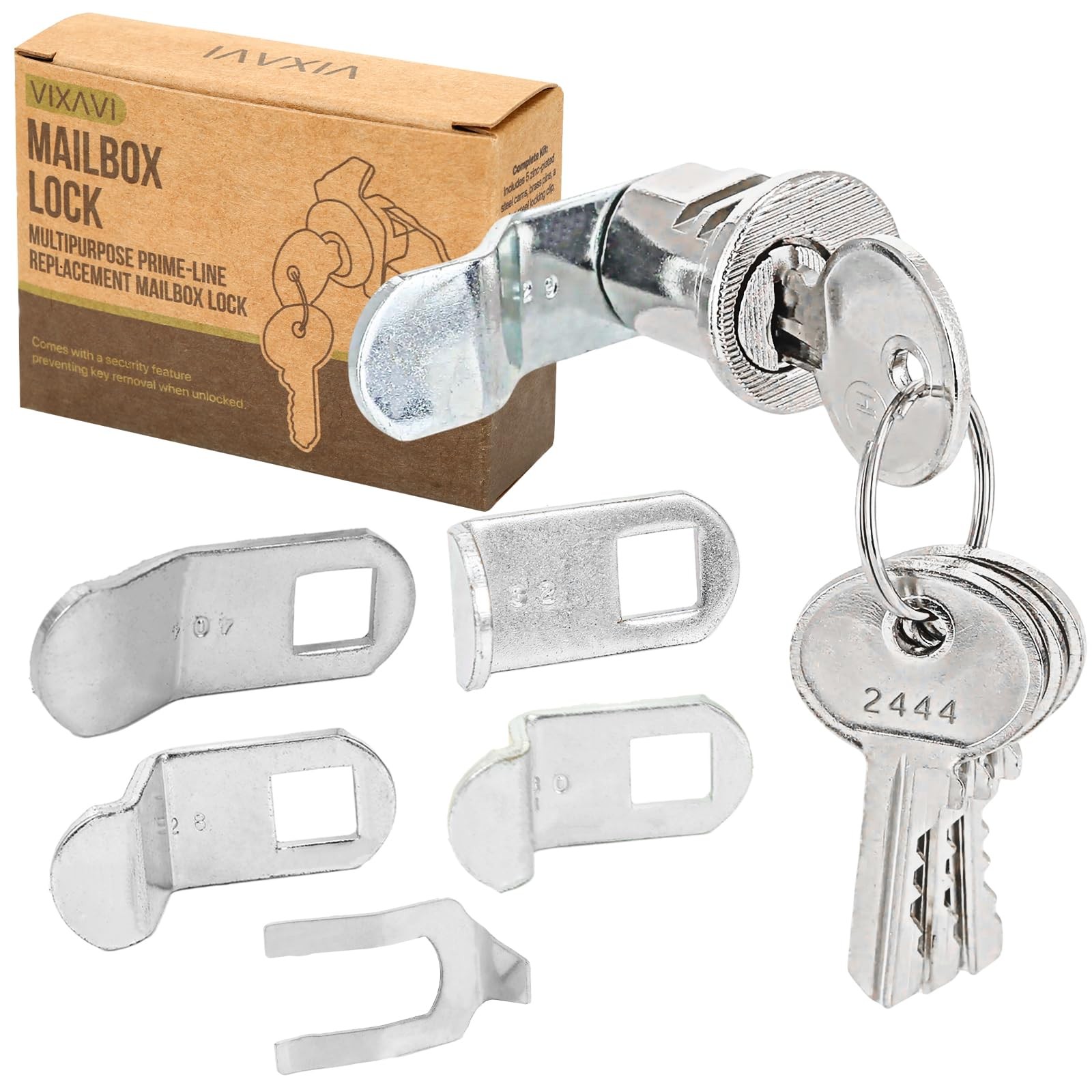 Mailbox Lock Replacement - Universal Mailbox Locks with 4 Keys - Easy to Install gallery