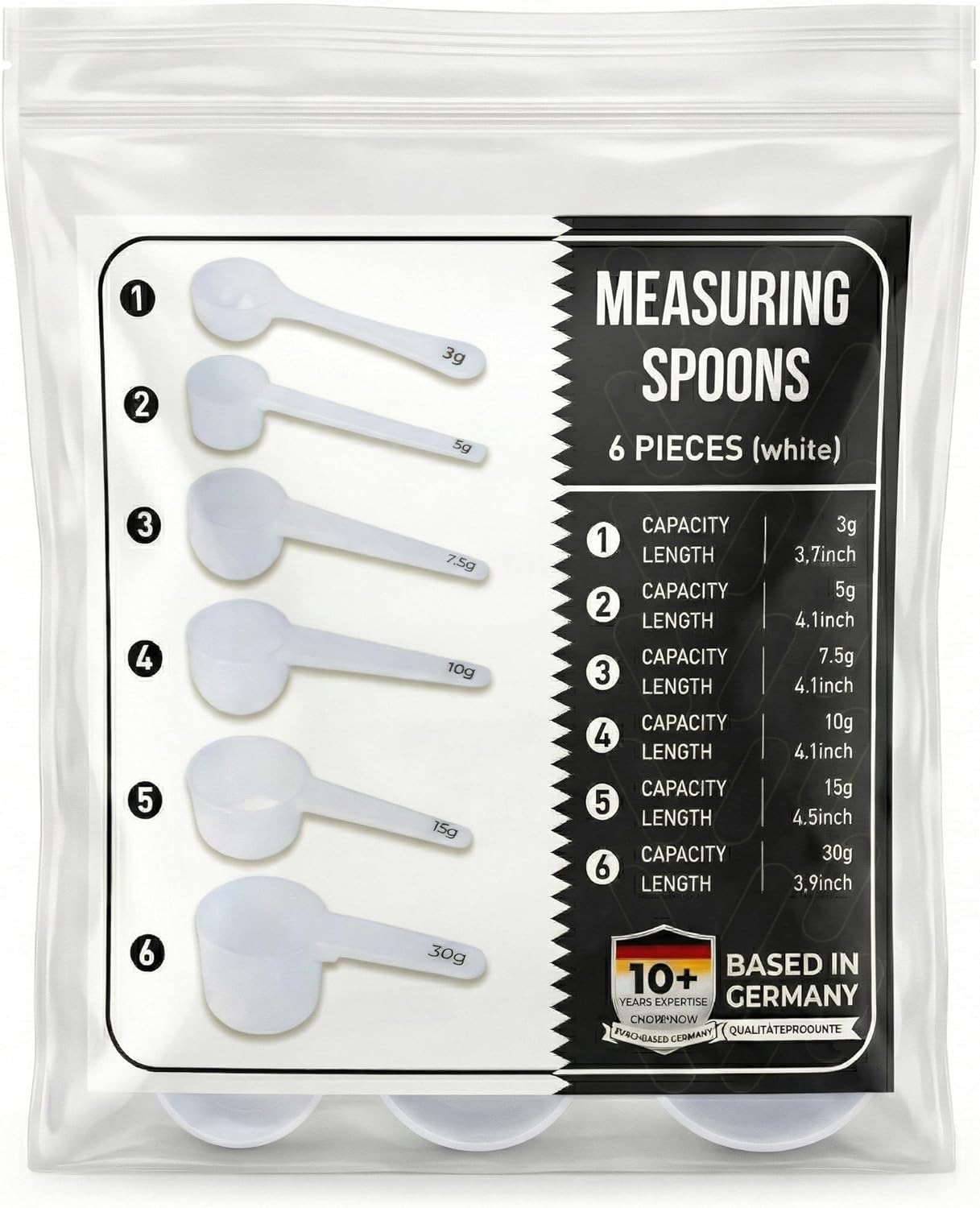 Measure spoons | measuring spoons set of 6 | exact dosing 3 gram scoop, 5 gra... gallery