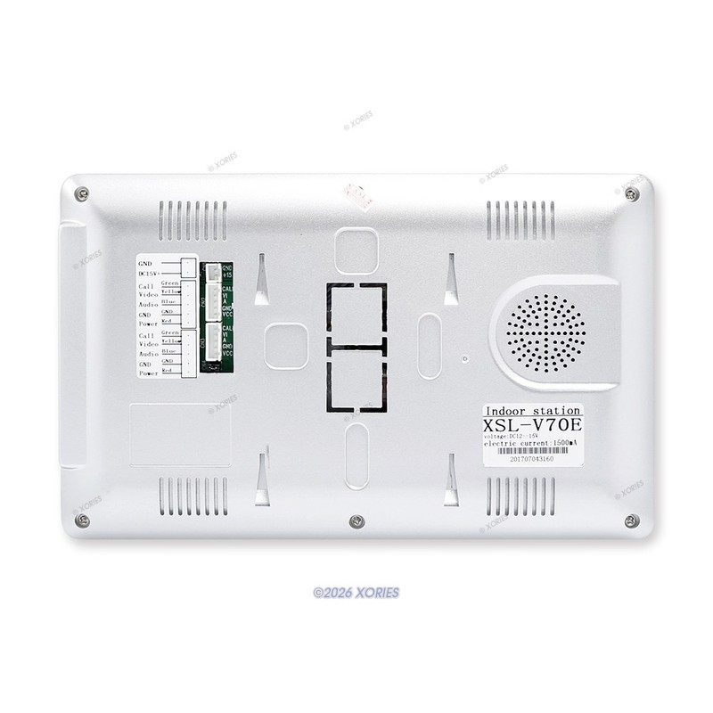 7" TFT Video Door Entry Intercom Kit with LCD Color Screen for 3-Apartment gallery