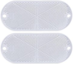 White Self-Adhesive Oval Reflectors, DOT Compliant for Tru Color: WhiteSize: 2