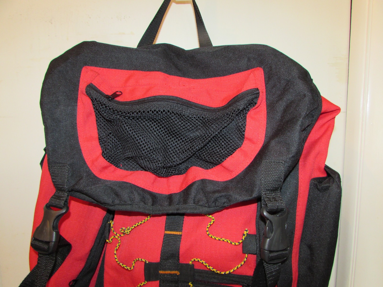 Staff Red Black Backpack 22x15x9 knapsack 2