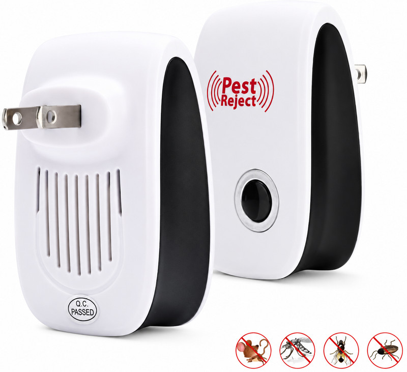 2 Pack Ultrasonic Pest Repeller Plug In Indoor Mouse Roach Bug Insect Control gallery