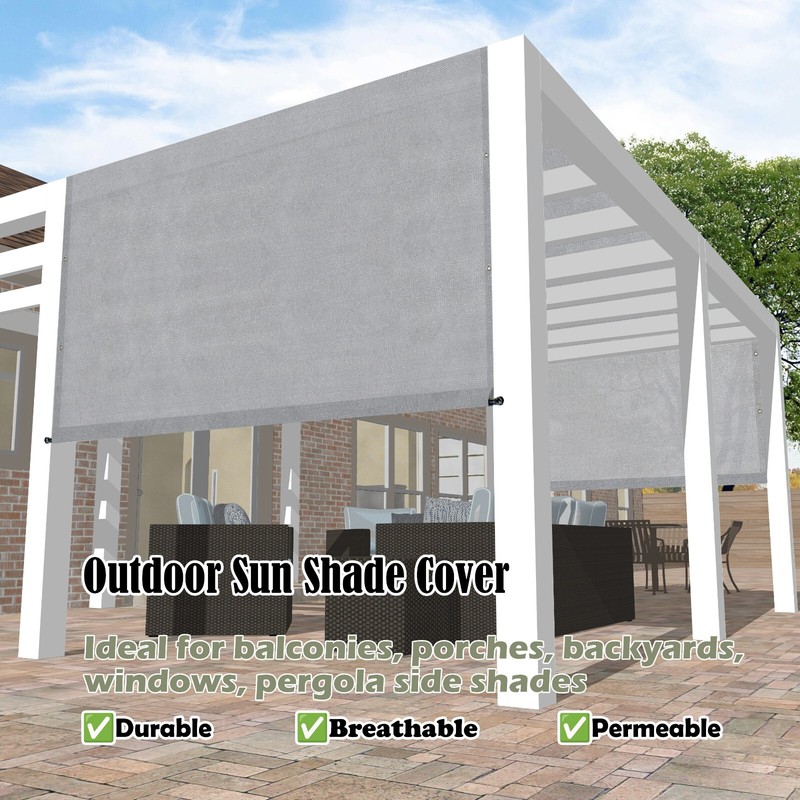 90% UV Block HDPE Canopy Replacement Pergola Shade Cover w/Rod Pocket & Grommets gallery