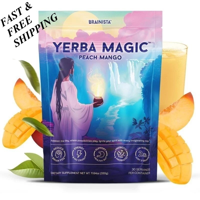 NEW Yerba Magic Yerba Mate Instant Tea Powder Peach Mango Flavor 30 Servings NEW gallery