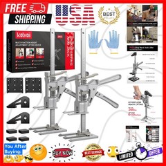 Labor Saving Arm Jack 2 Pack, 10″ Height-Adjustable All-Metal Hand Lifting Ja…
