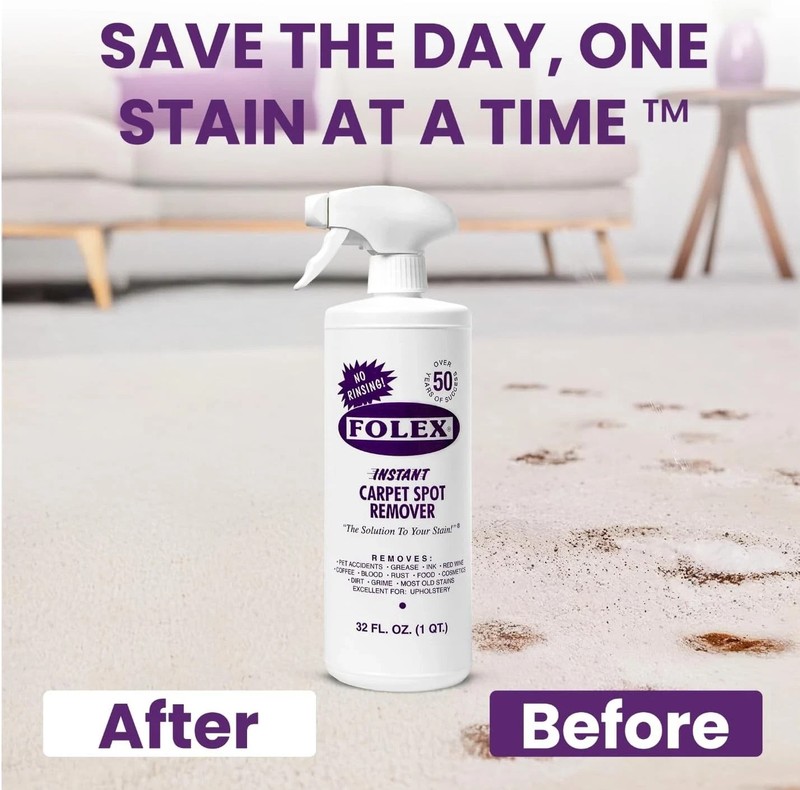 Folex Instant Carpet Spot Remover 32oz 2 Pack Pet Stain Cleaner No Rinse gallery