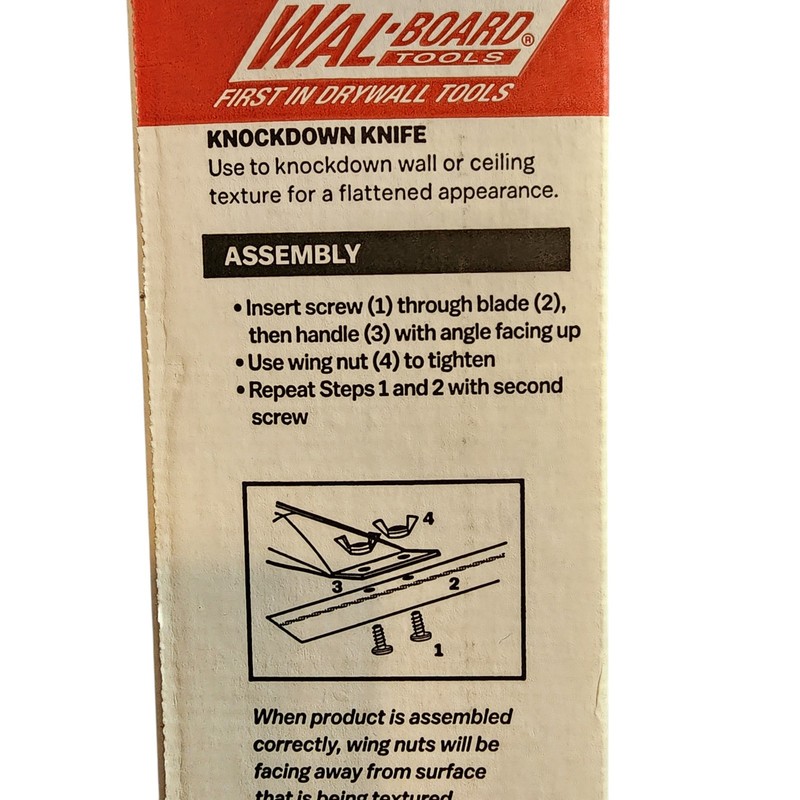 Wal-Board Knockdown Knife Wall Ceiling Texture Tool 24" Steel Blade & 23" Handle gallery