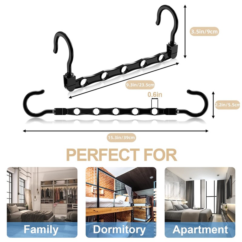 24 Pack Hangers Space Saving Magic Space Saver Storage Smart Plastic Clothes Han gallery