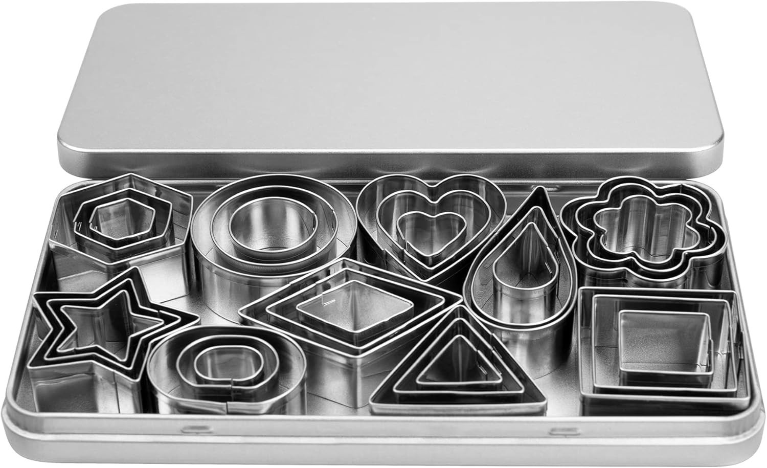 Cookie Cutters Set Stainless Steel Small Biscuit Cutter Flower Round Square gallery