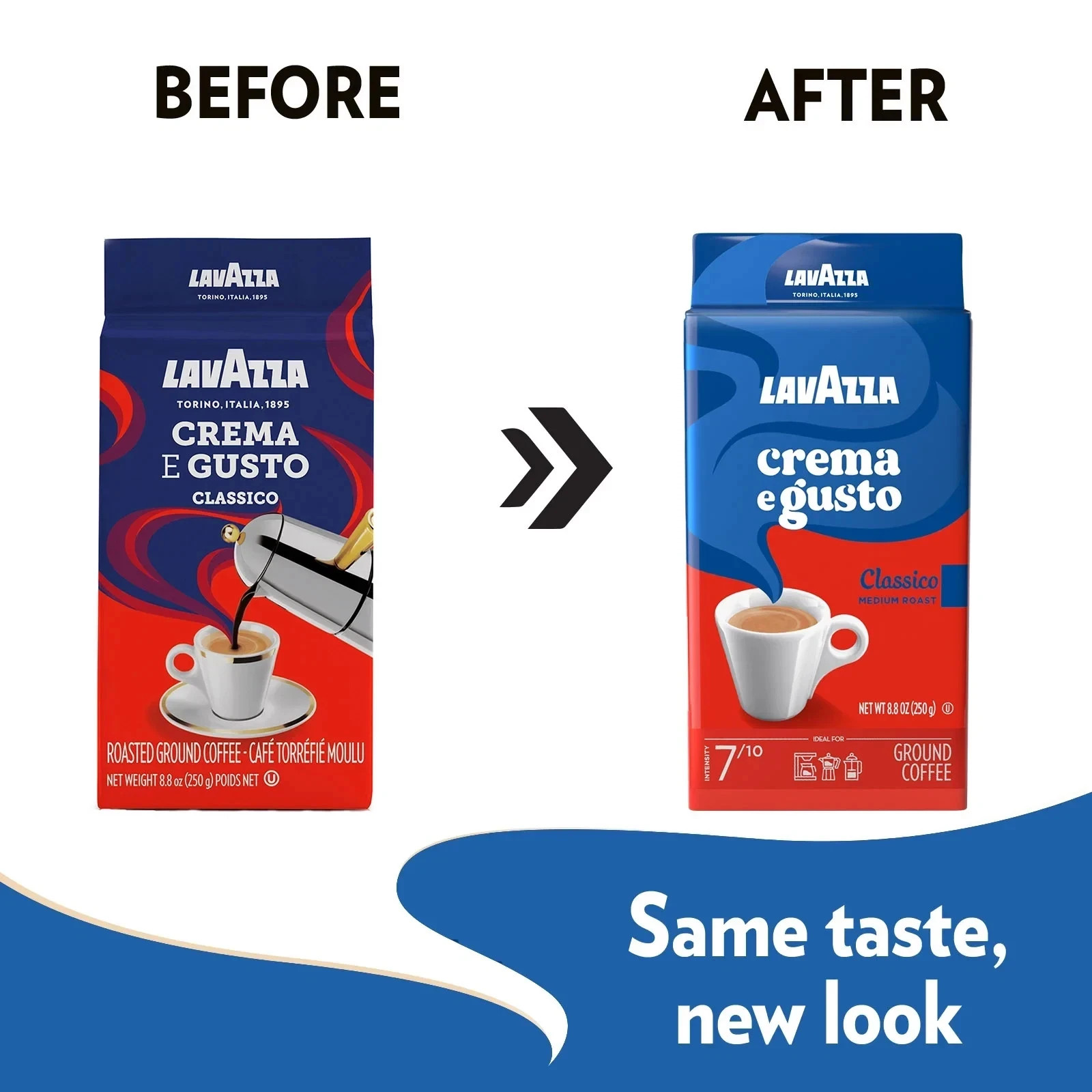 (2 pack) Lavazza Crema e Gusto Ground Coffee, Medium Roast, Arabica and Robusta gallery