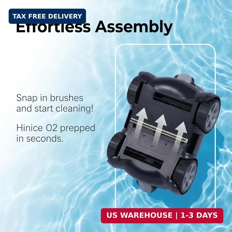Cordless Robotic Pool Cleaner,Automatic Pool Vacuum Robot for In-Ground/Above Gr gallery