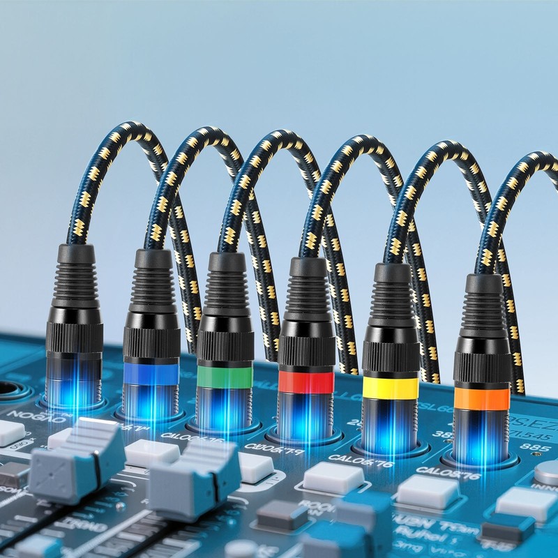 XLR Cable 25 ft, 6 Pack, Shielded Balanced DMX Male to Female Microphone Cables, gallery