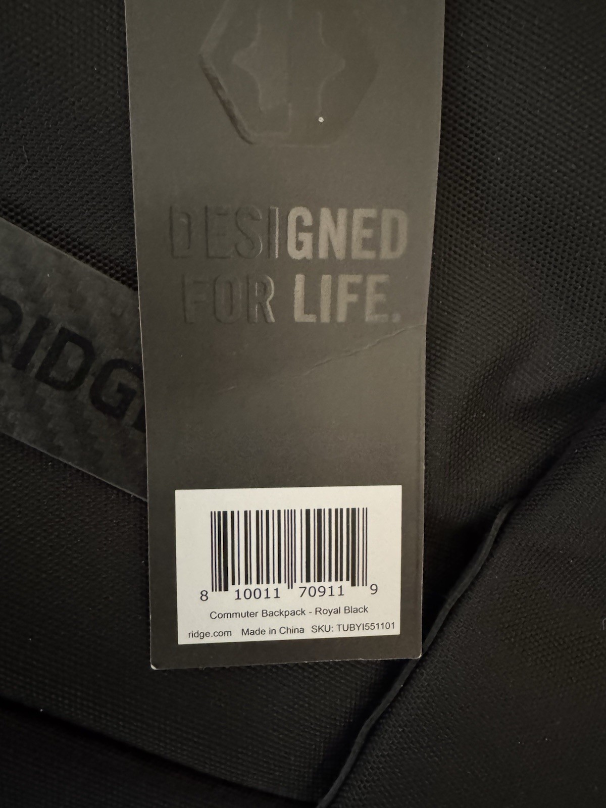 ridge commuter backpack Black 20L RFID Blocking Wallet Weatherproof 2