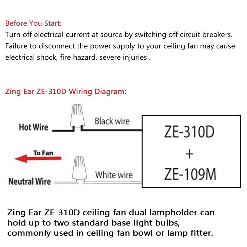 Zing Ear Ze310d Ceiling Fan Light Replacement Parts Fan Light Switch Pull Chain gallery