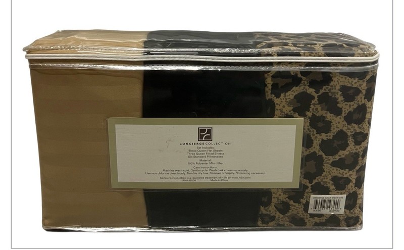 Concierge Collection Easy Care Solid and Print 3-pack Sheet Sets Queen gallery